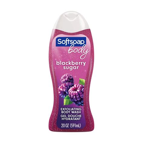Buy Softsoap Exfoliating Scrub Body Wash, Blackberry Sugar Scent, 20 fl ...