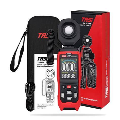 Dual-Power Luxmeter – 200K Lux Light Meter with 360° Rotating Sensor ...