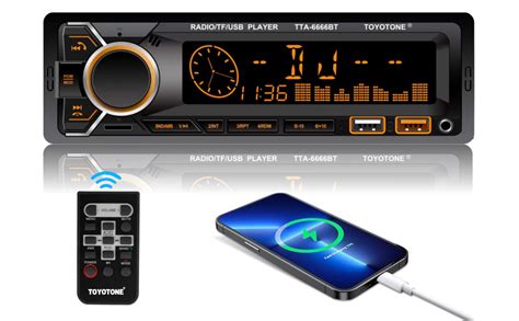 TOYOTONE Universal Fit Single Din Car Stereo MP3 Music System with ...