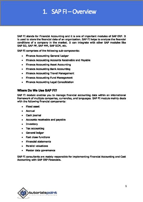 SAP FI Overview: Key Concepts and Modules in Financial Accounting - Studocu
