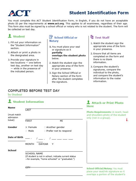 Image result for Identification Sample Test Format