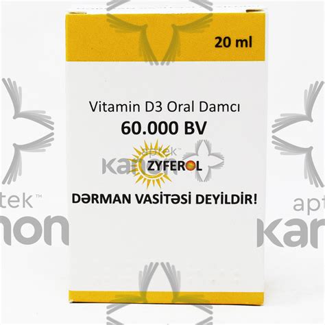 Ziferol D3 60 000 BV 20 ml (Zyferol) Aptekonline.az - onlayn aptek