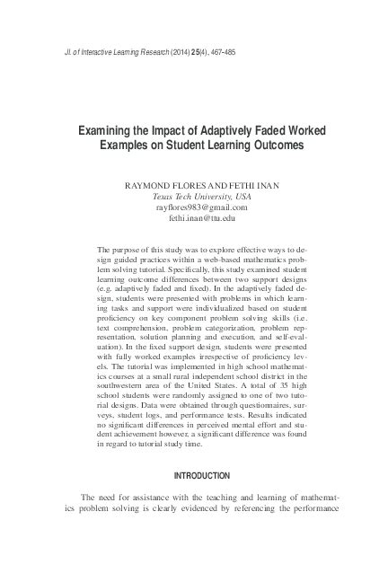 Image result for Faded Worked Example PDF