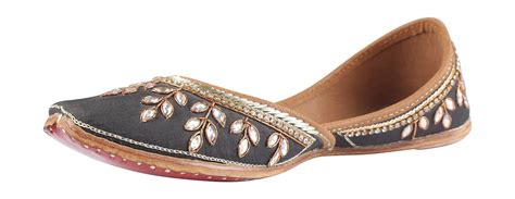 Haze Women's Jutti | Black Traditional Leather Juti for Women | Jooti ...