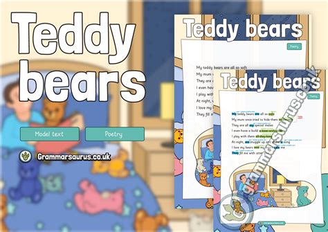Year 1 Model Text – Poetry – Rhyming Words Poem - Teddy bears ...