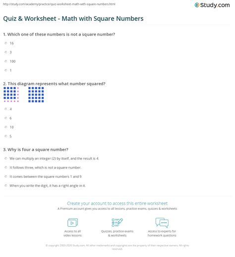Image result for Square Numbers Homework