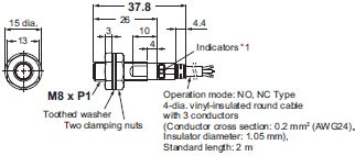 E2E NEXT Proximity Sensor/Dimensions | OMRON Industrial Automation India