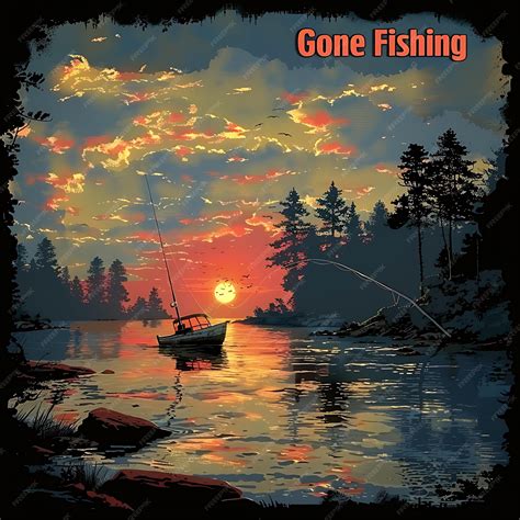 Premium Vector | A poster for the movie quot gone fishing quot is on ...