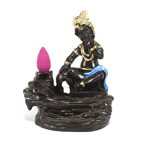 Buy eCraftIndia Krishna Smoke Scented Backflow Cone Incenses (7 cm x 7 ...