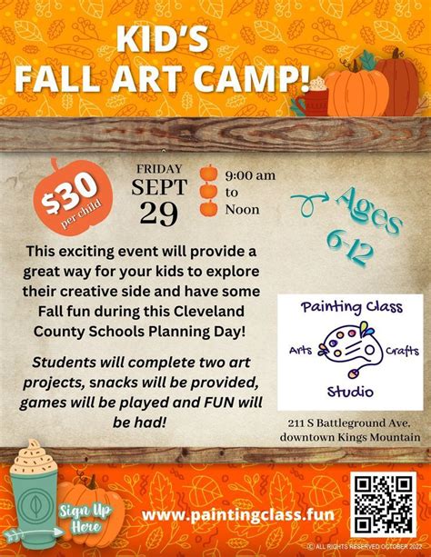 Kids Fall Art Camp, Painting Class Studio, Bowling Green, 29 September ...