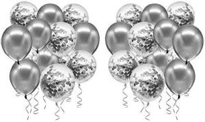 Flipkart.com | PopTheParty Solid Pack of 20 Pcs Silver Confetti ...