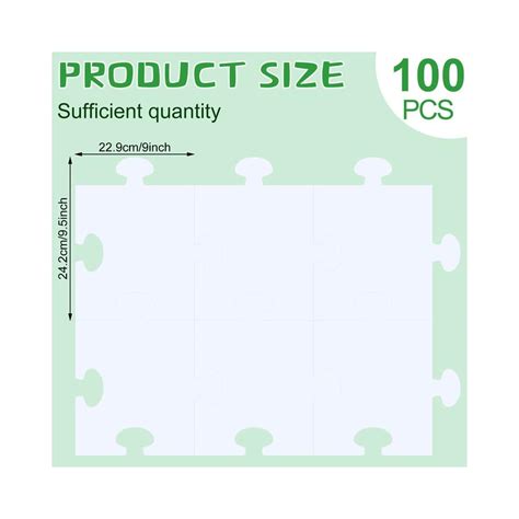 Glenmal 100 Pcs White Blank Puzzle Papers Oversize | Ubuy India