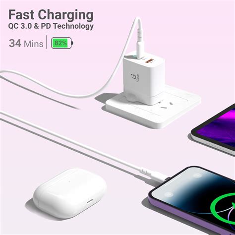 iGear Core 33: 33W Fast Charger, USB Type-C PD and Q.C 4.0 + PPS, Dual ...