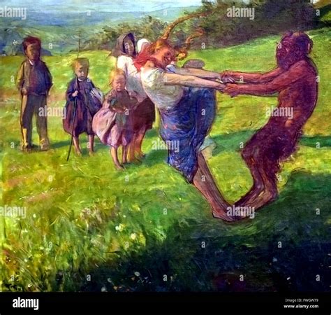 Faun Dancing with a Girl - Dancing Satyr 1899 Wojciech Weiss 1875 – 1950 Polish painter and ...