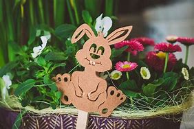 Image result for Image Vintage Two Easter Bunny Flowers