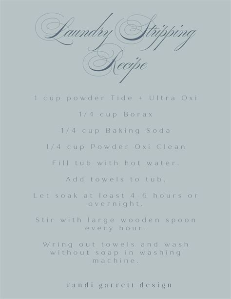 Laundry Stripping Recipe - Randi Garrett Design