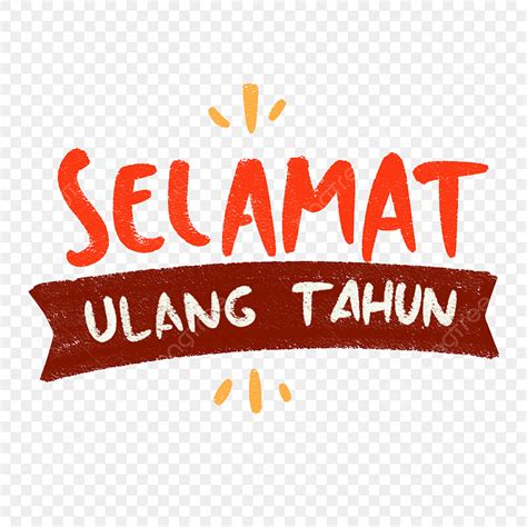 Selamat Ulang Tahun PNG Image, Selamat Ulang Tahun Type Lettering ...