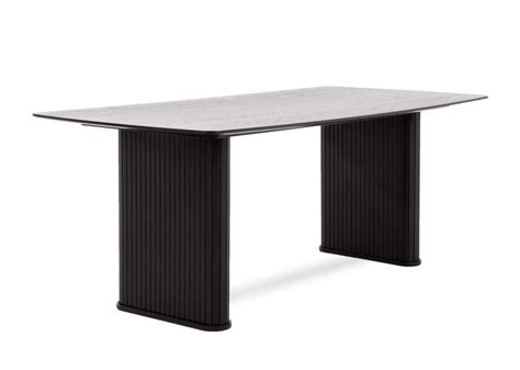 190cm Black Oak Dining Table - Nola - EZ Living Furniture