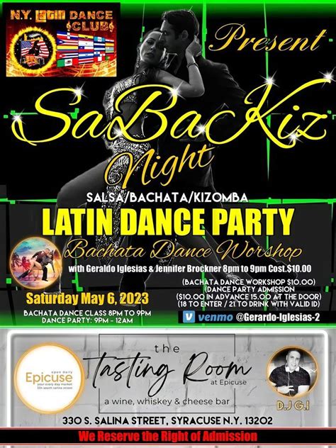 SaBaKiz LATIN DANCE PARTY, 330 S Salina St, Syracuse, NY 13202-1602 ...