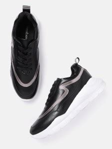 Dressberry Women Black Gold-Toned Sneakers Sneakers For Women - Buy ...