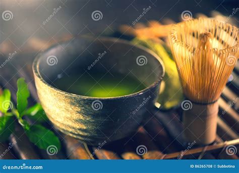 Matcha Powder. Organic Green Matcha Tea Ceremony Stock Photo - Image of ...