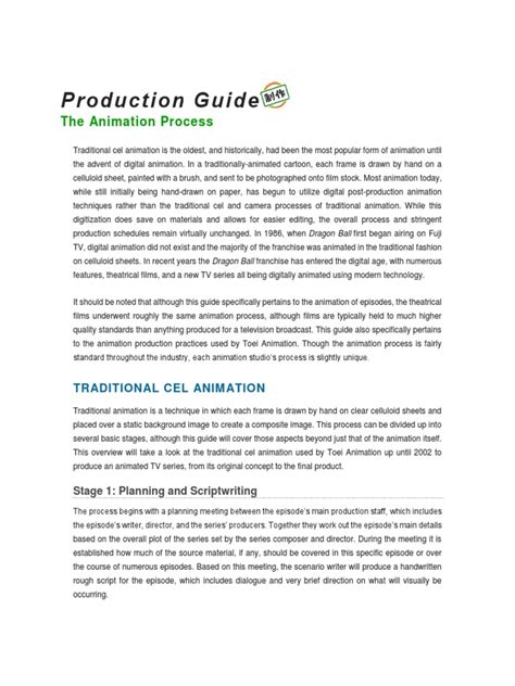 Image result for Visual Guide for Animation Pre-Production
