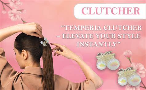 TEMPERIA (2 pcs) Pearl Hair Clips for Women & Girls - Korean Clutcher ...