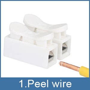 ROBOWAY 2 Pins Cable Clamp Connectors Electrical Push Type Cable ...