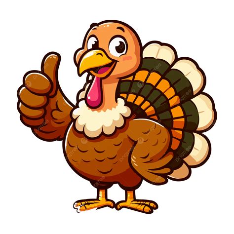 Happy Cartoon Turkey Thumbs Up, Thanksgiving, Turkey, Autumn PNG ...