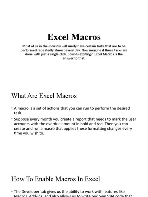 Image result for Introduction to Macro Excel File
