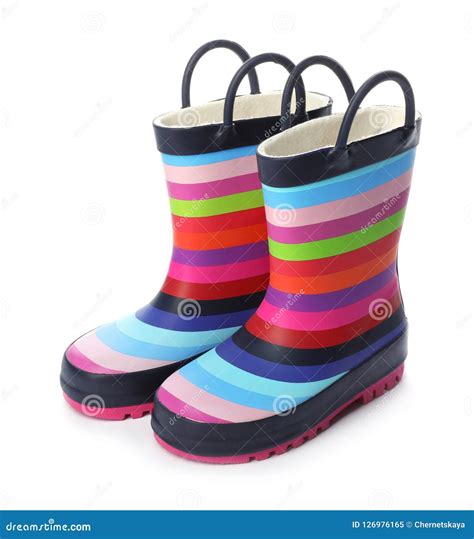 Colorful Children`s Rubber Boots Stock Image - Image of rain, rainy ...