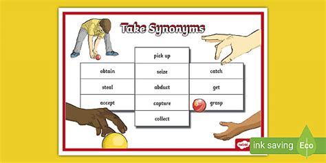 Take Synonyms Word Mat (teacher made) - Twinkl
