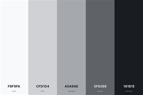 25+ Best Black Color Palettes with Names and Hex Codes - CreativeBooster