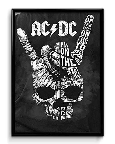 Behtreen Flea 'ACDC' Matte Finish Music Print Wall Poster (Paper, 12 x ...