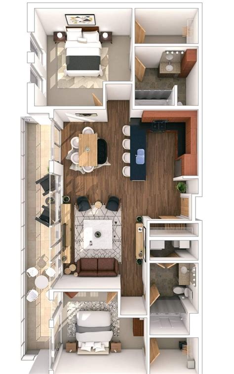 Two Bedroom Apartment Floor Plan