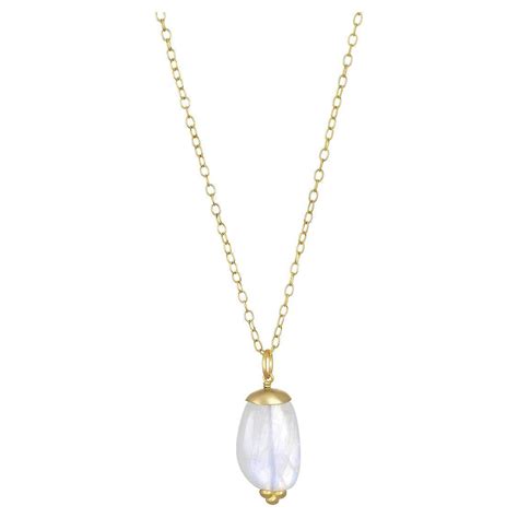 Faye Kim 18 Karat Gold Moonstone Nugget Pendant For Sale at 1stDibs