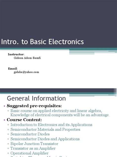 Basic Electronics Course 的图像结果