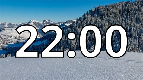 22 Minute Timer | Snowy Mountains | NO Music - YouTube