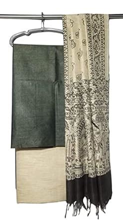 Buy HAIDER ALI AND SONS Women's Cotton Silk Handcrafted Unstitched ...