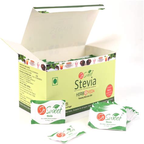 Stevia Sachets Sugar Free Natural Zero Calorie Sweetener 200 | So Sweet