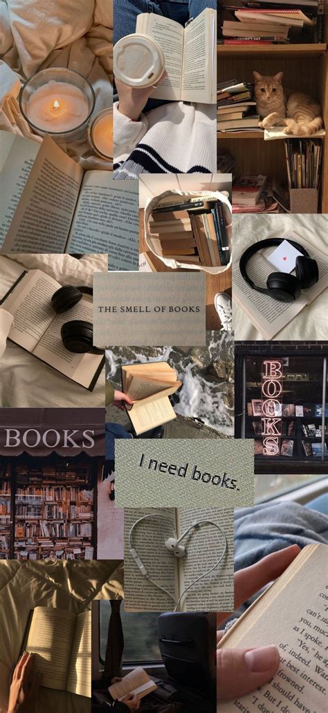Aesthetic Book Wallpaper and Collage