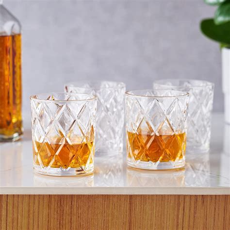 SODUKU Italian Premium Crystal Clear Whiskey Glass Tumbler Glass Water ...