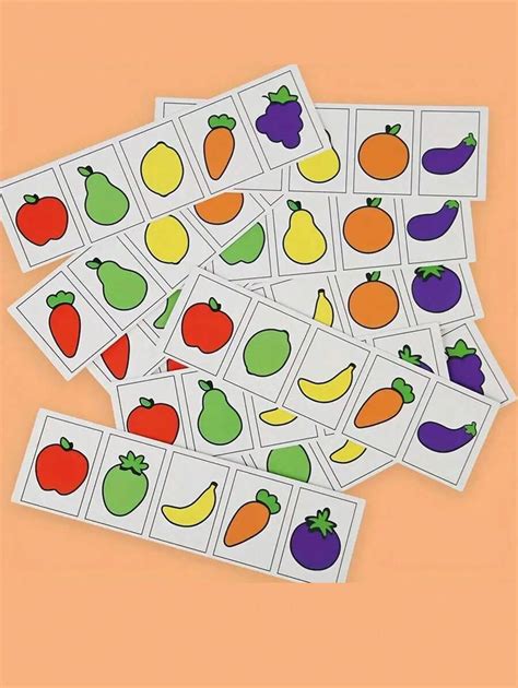 Jeu d'association de fruits et légumes en bois - Jouet éducatif pour ...