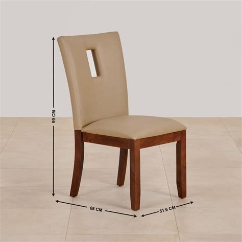 Buy (Refurbished) Oxville Set of 2 Faux Leather Dining Chairs - Beige ...