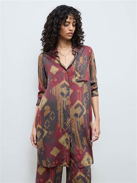 Buy Utsa Multi-Coloured Printed A-Line Kurta from Westside – Westside ...