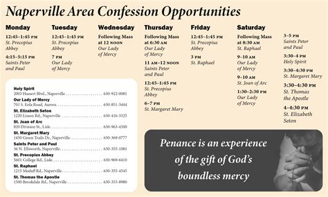 Confession Times | Saints Peter and Paul Catholic Church | Naperville, IL