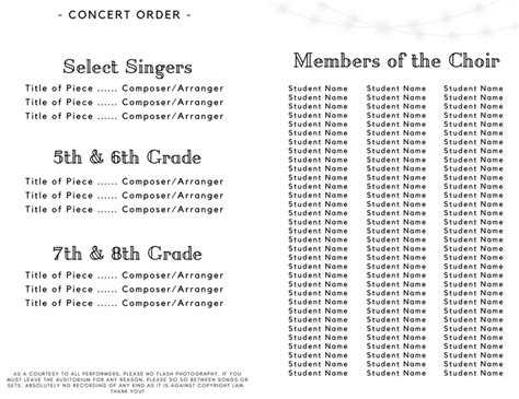 Image result for Ensemble Concert Program Proper Layout