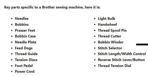 Image result for Brother Sewing Machine Parts