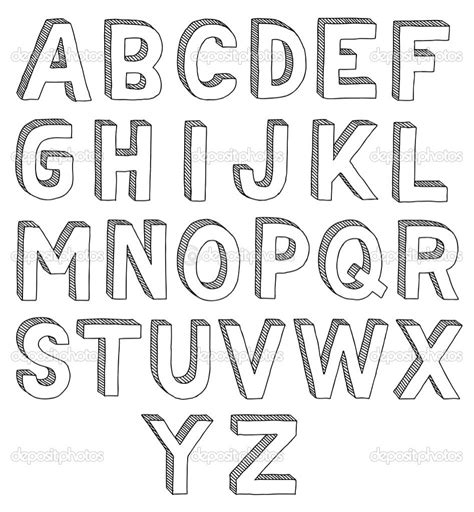 Image result for Block Letters Alphabet Drawing
