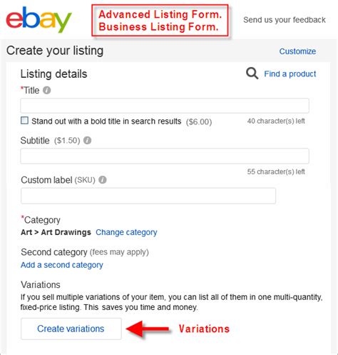 Image result for eBay Variations Tutorial